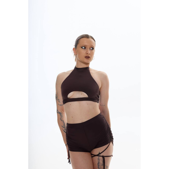 HALTER top Chocolate matte biflex_ шоколадний матовий біфлекс