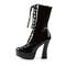 Чоботи Pleaser Electra-1020 на підборах 5 дюймів, ботильйони до щиколотки 1 1/2 дюйма, чорні