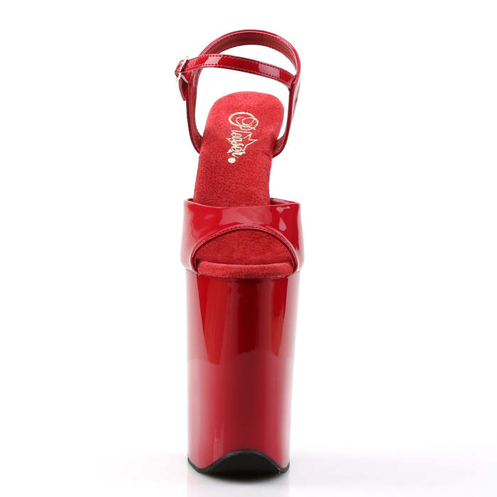 Босоніжки Infinity-909 на підборах 9 дюймів, з ремінцем на щиколотці 5 1/4 дюйма, червоні