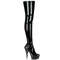 Сапоги Pleaser Delight-3000, каблук 6 дюймов, высота голенища 3,5 см, молния сбоку, чёрные