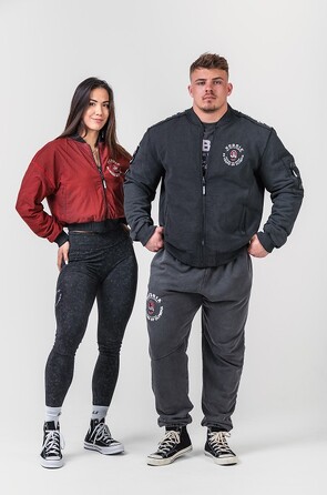 Бомбер Nebbia Washed Bomber Jacket with Contrast Lining LEGEND Black 784
