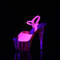 Босоніжки Pleaser Adore-709UVT на підборах 7 дюймів, 2 3/4 дюйма з ремінцем на щиколотці з УФ-реактивним покриттям, рожеві