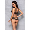 Комплект з ажурними вставками LOONA SET black S/M - Passion