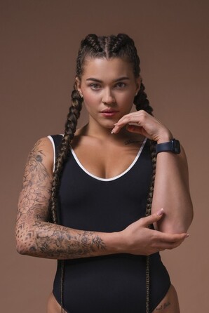 Купальник One-piece Swimsuit Black French Style 460 Black