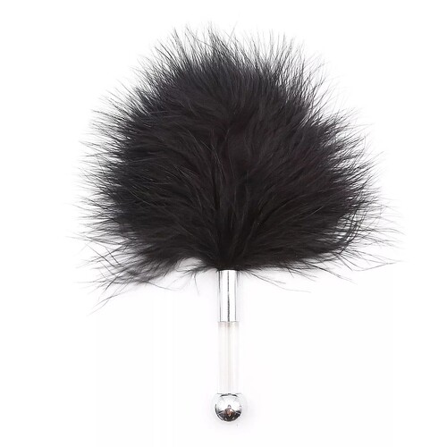Пушок на короткой ручке Runye, черный