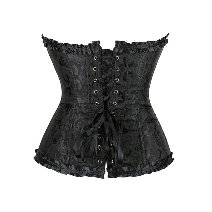 Сексуальный корсетный топ Star Night с цветочным узором, черный, XL (без коробки)