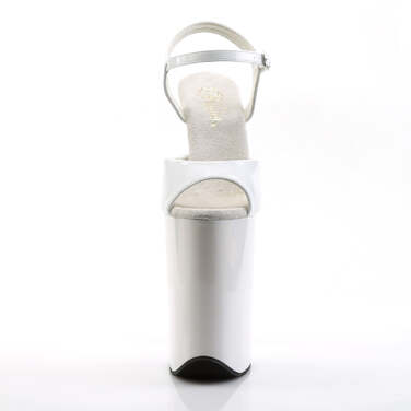 Босоніжки Infinity-909 на підборах 9 дюймів, білі з ремінцем на щиколотці 5 1/4 дюйма