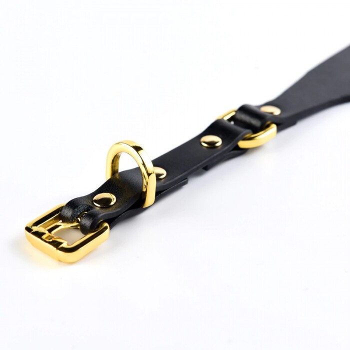 Маска на глаза Blindfold UPKO c итальянской кожи, черная