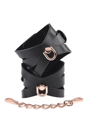 Наручники Sex and Mischief черные, 28 см