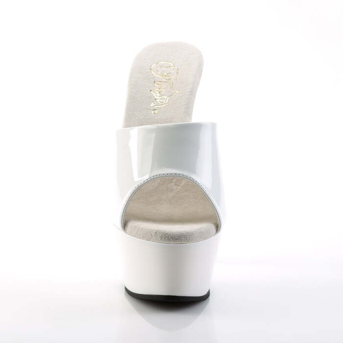 Шлепанцы Kiss-201 с каблуком 6 дюймов, белые