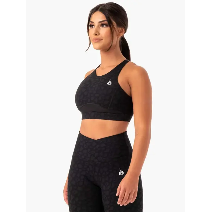 Топ Ryderwear Amazon Mesh Sports Bra - Black Leopard