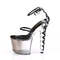Босоніжки Pleaser Lovesick-712T на підборах 7 дюймів, з ремінцем на щиколотці 3 1/4 дюйма, босоніжки d'Orsay, прозорі/чорні