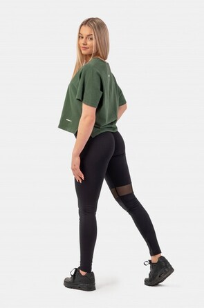 Футболка Organic Cotton Loose Fit 'The Minimalist” Crop Top 417 Dark Green
