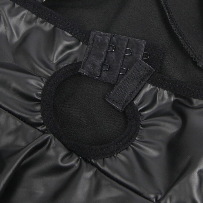 Платье из PU кожи Star Night с чокером, черный (без коробки)