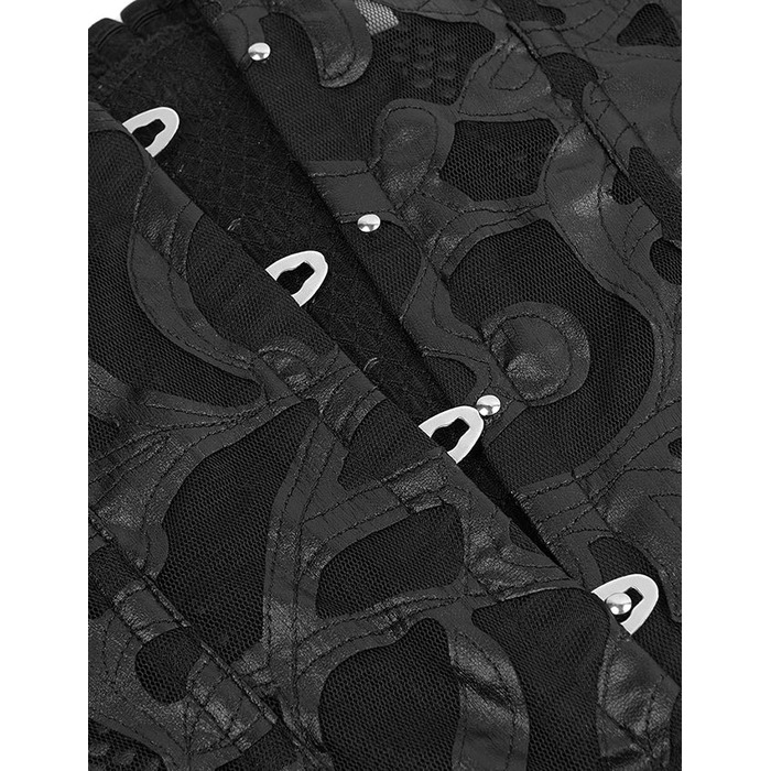 Корсет із сітки з візерунком Star Night з гачками та шнурівкою, з трусиками в комплекті, L (без коробки)