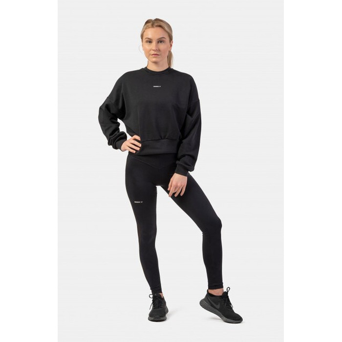 ТОЛСТОВКА LOOSE FIT SWEATSHIRT 'FEELING GOOD' BLACK 420