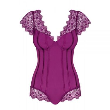 Боди Obsessive Moketta teddy purple S/M