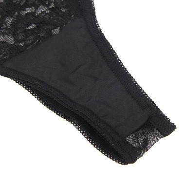 Комплект білизни з рукавичками Star Night мереживний, чорний, XS-S