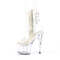 Чоботи Pleaser Adore-1018C-2 *7 дюймів на підборах, 2 3/4 дюйма з відкритим носком/п'ятою, з блискавкою збоку, прозорі