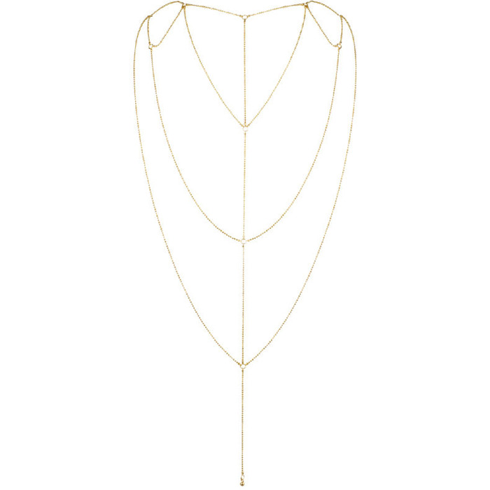 Цепочка для спины Bijoux Indiscrets Magnifique Back and Cleavage Chain - Gold, украшение для тела