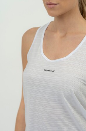 Майка FIT Activewear Tank Top 'Airy” with Reflective Logo White 439