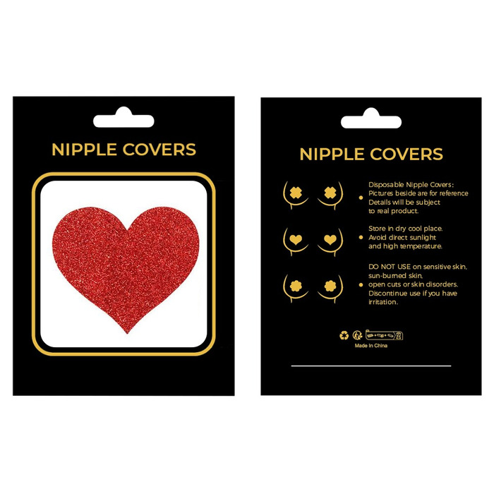 Пестиси на соски червоні сідочки Star Night з глітером