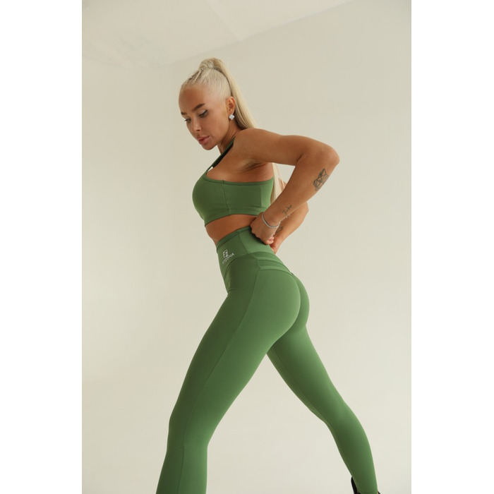 ТОП GREEN TOP WITH CUTOUT ON FRONT