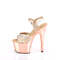 Босоножки Pleaser Adore-709HM *7 дюймов, каблук, 2 3/4 дюйма, ремешок на щиколотке, розовое золото