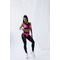 Легінси FZ Black Mesh Leggings with Imitation Shiny Neon-Pink Thongs