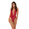 Боді з відкритою спиною PLUNGE IN TEDDY RED, S/M