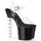 Босоніжки Pleaser Bliss-708 **7-дюймовий каблук з бісером, 3 1/4-дюймовий ремінець на щиколотці PF, прозорі/чорні
