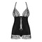 Бебідол Obsessive Chiccanta babydoll & thong black L/XL