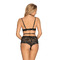 Комплект мереживної білизни Obsessive RAQUELIA з чокером, чорний, L/XL