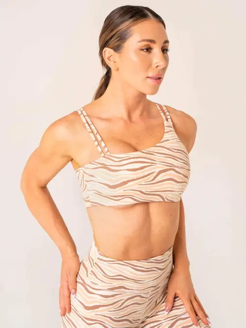 Топ Ryderwear Unstoppable One Shoulder Sports Bra - Vanilla Zebra