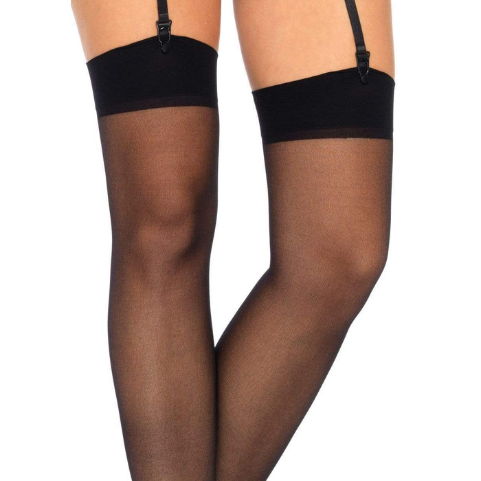 Панчохи сексуальні One Size Dex Sheer Stockings від Leg Avenue, чорні