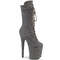 Ботинки Pleaser Flamingo-1050FS *8 дюймов, каблук, 4 дюйма, шнуровка спереди, молния сбоку, серые