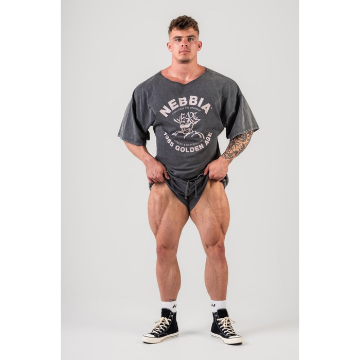 Футболка Nebbia Washed Rag Top GOLDEN AGE Black 788