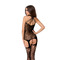 Бодістокінг BS056 Black Passion, з імітацією панчохи, чорний