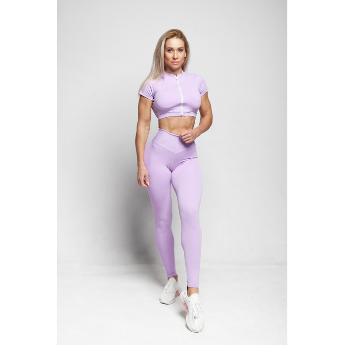 ТОП LILAC TOP WITH SLEEVES AND ZIPER IN FRONT