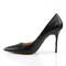 Туфлі Pleaser Classique-20 з гострим носком, 4 дюйми, чорні, з веганської шкіри