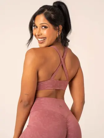 Топ Ryderwear NKD Stonewash Twist Sports Bra - Boysenberry Stonewash