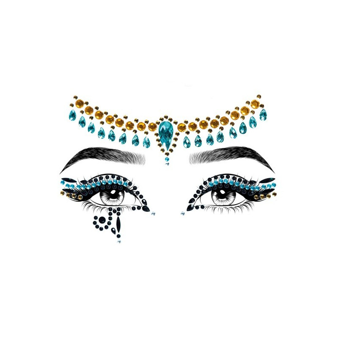 Наклейка з коштовностями Leg Avenue Клеопатри Cleopatra face jewels sticker