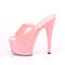 Шльопанці Pleaser Adore-701N на підборах 7 дюймів, шльопанці 2 3/4 дюйма PF, рожеві