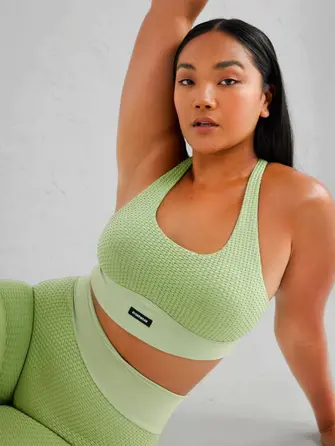 Топ Ryderwear Honeycomb Seamless Sports Bra - Sage