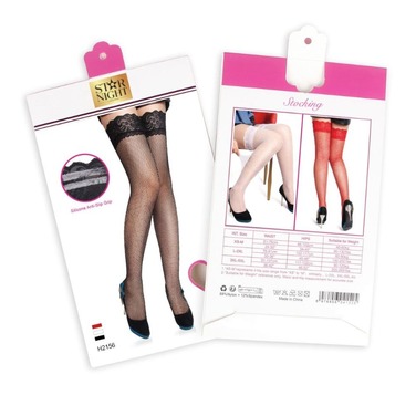 Чулки в сеточку Star Night красные