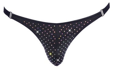 Чоловічі стрінги зі стразами Sven Joy Ment Men's String, чорний, L