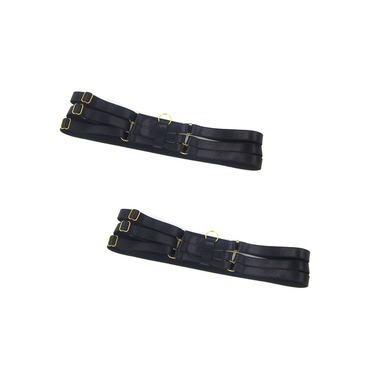 Комплект белья черный в сеточку Star Night с поясом и гартерами, XL