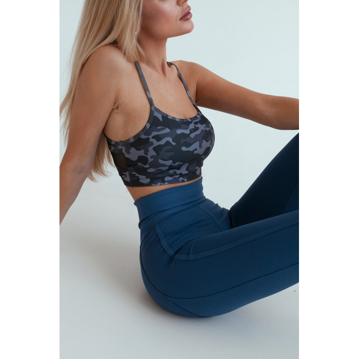 Топ Fitzona Military Grey Top With Tule Cutout 14324