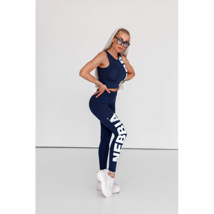 Легінси Nebbia High waisted gym leggings GLUTE CHECK Dark Blue 613 Blue Dark