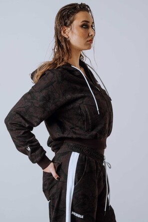 Спортивна кофта Nebbia Relaxed Zip Hoodie POWER Dark Brown Camo 895